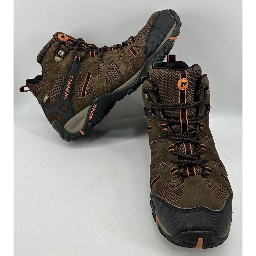 Merrell Deverta Mid Vent Waterproof Hiking Boots J375804C Brown Men's Size 11
